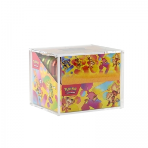 Estuche protector magnético de acrílico transparente para caja metálica de tarjetas coleccionables 