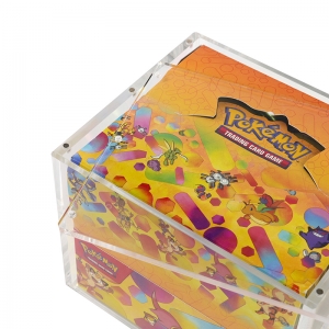 Estuche protector magnético de acrílico transparente para caja metálica de tarjetas coleccionables 