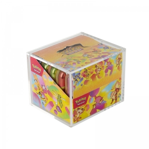Estuche protector magnético de acrílico transparente para caja metálica de tarjetas coleccionables 