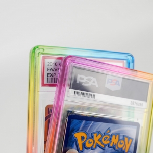 Protector de TPU arcoíris para losas PSA, protector de cartas clasificadas 