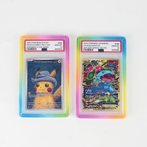 Protector de TPU arcoíris para losas PSA, protector de cartas clasificadas 