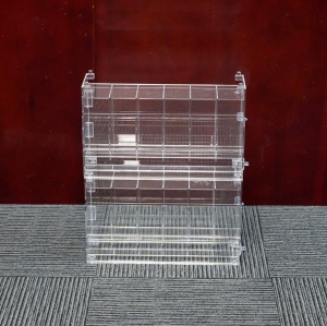 Dispensador apilable de acrílico transparente de 6 compartimentos para sobres de refuerzo de cartas coleccionables 
