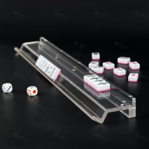 Soporte personalizado de acrílico transparente para fichas de mahjong 