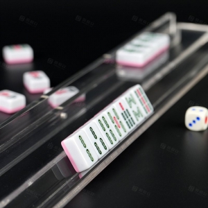 Soporte personalizado de acrílico transparente para fichas de mahjong 