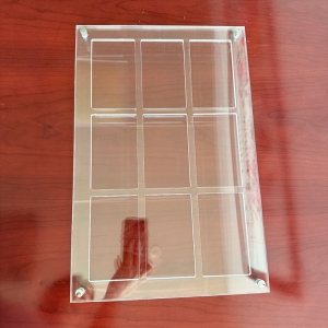 Marco de exhibición de acrílico transparente de 9 ranuras para sobres de expansión 
