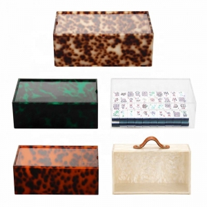 Caja de almacenamiento de Mahjong de acrílico personalizada 