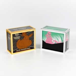 Caja ETB de acrílico con espejo dorado de lujo y funda magnética 