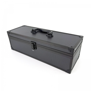 Funda de almacenamiento de tarjetas coleccionables de aluminio negro para tarjetas con fundas rígidas 
