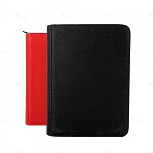 Carpeta de cuero PU negro para tarjetas coleccionables de 9 bolsillos 