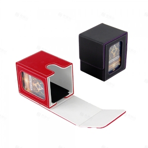 YAGELI Caja para baraja de cartas de cuero PU 