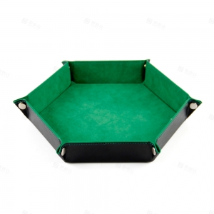 Almacenamiento hexagonal de piel sintética para dados y accesorios TCG | YAGELI 