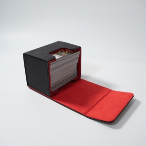 Caja para mazos de piel sintética para cartas coleccionables, capacidad para más de 100 cartas, protector para mazos TCG 