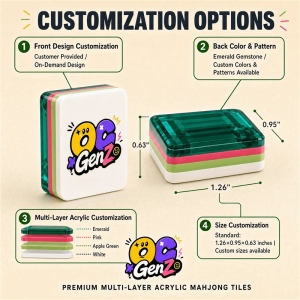 Juego de Rummy de acrílico personalizado 