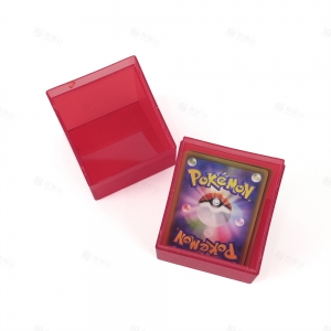 Caja de cubierta de plástico rojo para tarjetas coleccionables | Fábrica de accesorios TCG YAGELI 