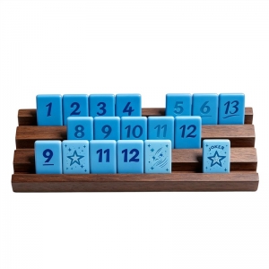 Juego de fichas de rummy de acrílico morado 