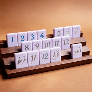 Juego de fichas de rummy de acrílico morado 